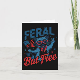 Cartão Crianças: 4 De Julho Feral E Gratuito Raccoon Usa