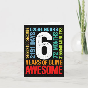 Cartão Crianças 6 Aniversário De 6 Anos Meninos 72 Meses 