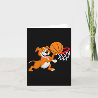 Cartão Crianças Cachorro Pitbull Jogando Bysketbyll Cacho