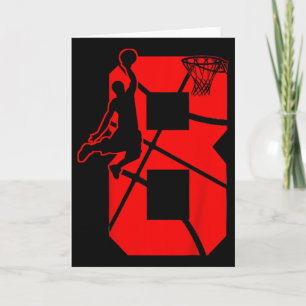 Cartão Crianças com 8 anos de idade Partitema de aniversá