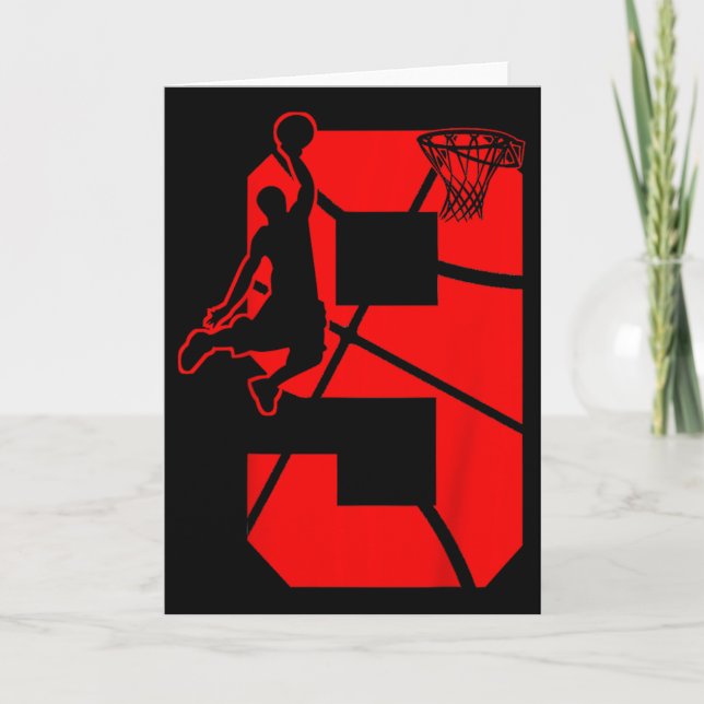 Cartão Crianças com 9 anos Nove Bysketbyll Partytheme (Frente)