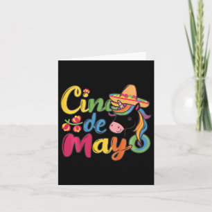 Cartão Crianças Costumam Unicorn Cinco De Mayo Para Menin