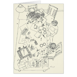 Cartão Crianças Criativas Menos Engraçadas Desenho De Lin