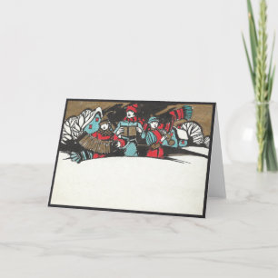 Cartão Crianças da Vintage de 1920 se divertindo em uma d