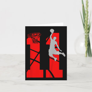 Cartão Crianças de 11 anos 11 Bysketbyll Partythe