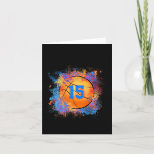 Cartão Crianças de 15 anos 15 de aniversário Bysketbyll K