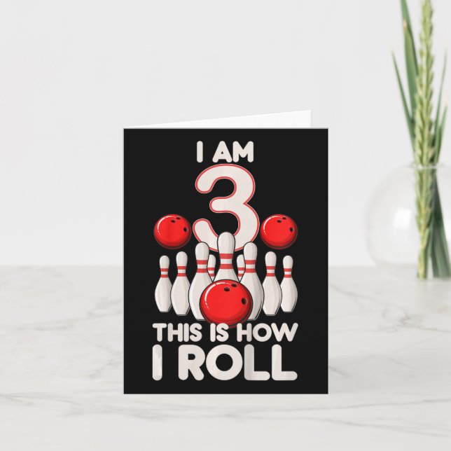 Cartão Crianças de 3 anos aniversário de 3 anos de festas (Frente)