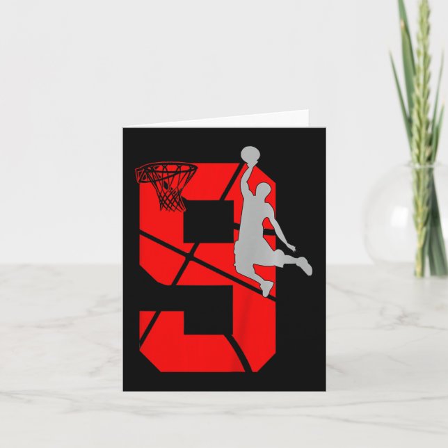 Cartão Crianças de 9 anos 9º ano Festa de Aniversário de  (Frente)