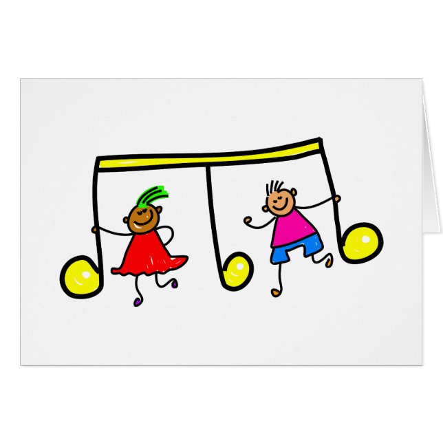 Cartão Crianças de Música (Frente Horizontal)
