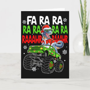 Cartão Crianças Dino Fa Ra Ra Rawr Dinossauro Caminhão Mo