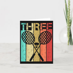 Cartão Crianças Dminton 3 Garota De Aniversário Dminton 3