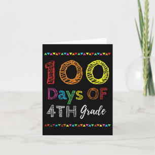 Cartão Crianças Do 100º Dia Presentes 100 Dias Do 4º Grau