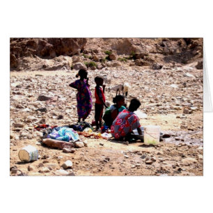 Cartão Crianças e cabras