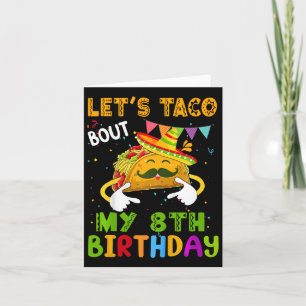 Cartão Crianças Engraçado Vamos Taco Sobre Meu 8º Cinco d