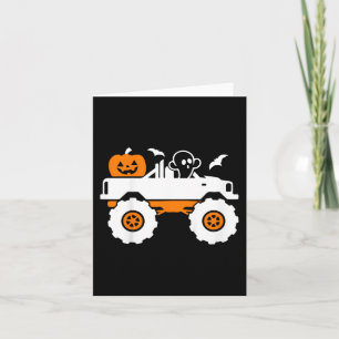 Cartão Crianças Fantasmas Pumpkin Andando Monstro Caminhã