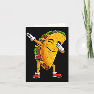 Cartão Crianças fazendo dab em taco cinco de maio comida 