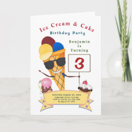 Cartão Crianças Festa de aniversário Divertidas