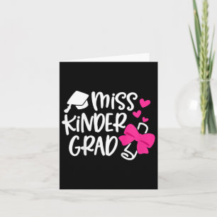 Cartão Crianças Graduação do jardim de infância Miss Kind