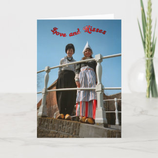 Cartão Crianças holandesas no traje nacional