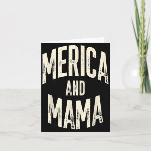 Cartão Crianças Merica e Mamãe Divertido Patriótico Mãe O
