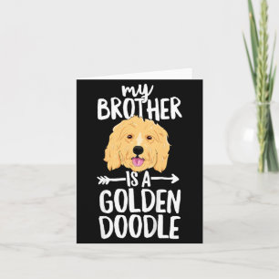 Cartão Crianças Meu Irmão É Um Goldendoodle