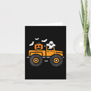 Cartão Crianças Monster Truck Ghost Pumpkin Figurume de H