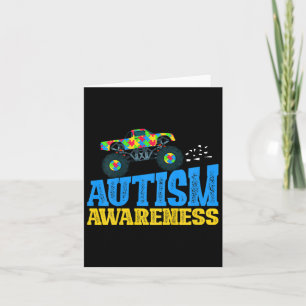 Cartão Crianças Monster Truck Quebra-cabeça Piece Autismo