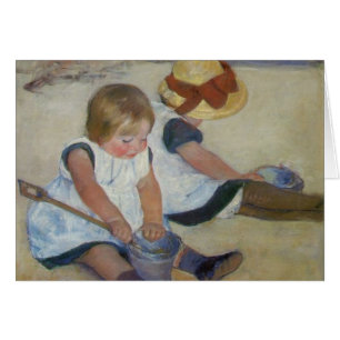 Cartão Crianças na praia, Mary Cassatt