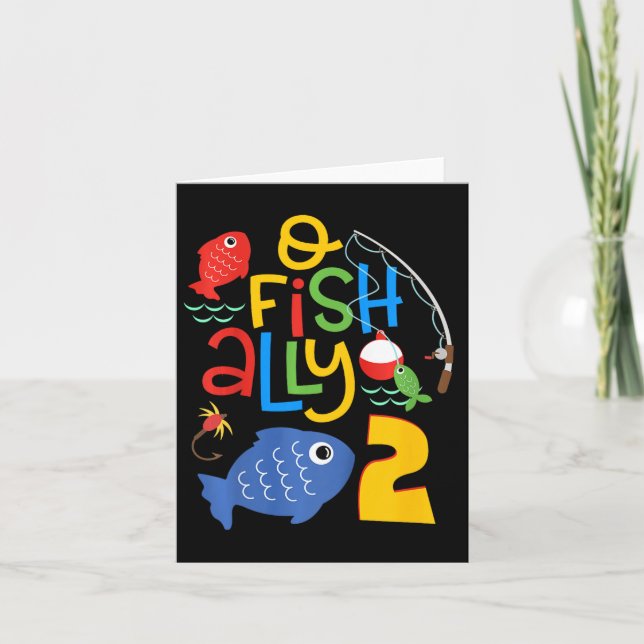 Cartão Crianças O-fish-ally 2 Decorações de Aniversário 2 (Frente)