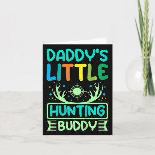 Cartão Crianças Pai Pequeno Caçador Buddy