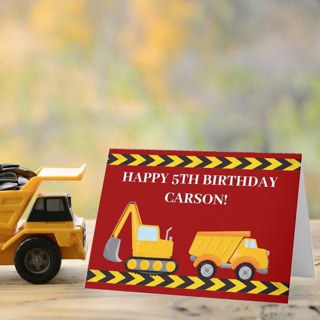 Cartão Crianças Personalizadas Feliz Aniversário Caminhão (Criador carregado)
