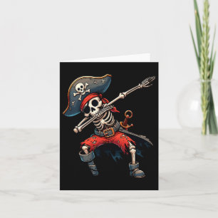 Cartão Crianças Piratas Esqueleto