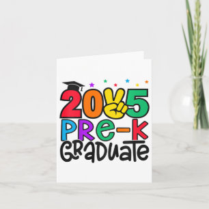 Cartão Crianças Pré-k Formando 2025 Graduação pré-escolar