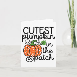Cartão Crianças Pumpkin Mais Cortado No Patch Por