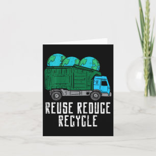 Cartão Crianças Reutilizam Comboio de Reciclar Reduzido C
