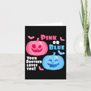 Cartão Crianças Sexo De Halloween Revele Seu Irmão Te Ama