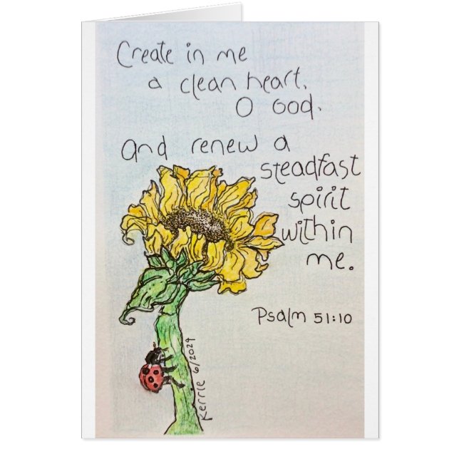 Cartão Criar em mim... (Frente)