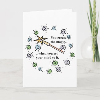 Cartão Criar placa de saudação mágica