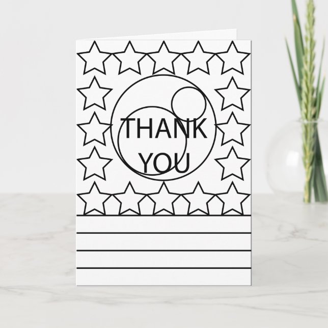 Cartão criativo de cor do cartão Obrigado 3 (Frente)