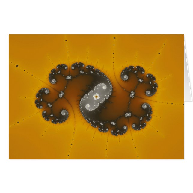 Cartão Criatura da cinza - Placa Fractal (Frente Horizontal)