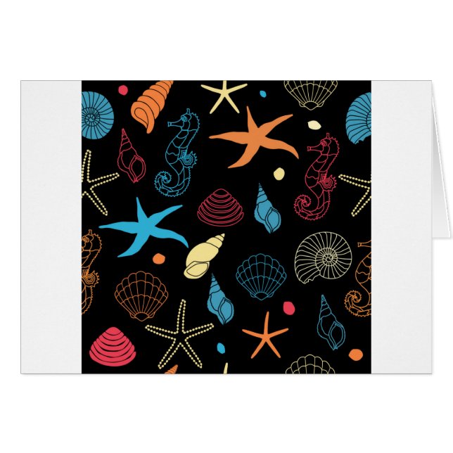 Cartão criaturas do mar (Frente Horizontal)