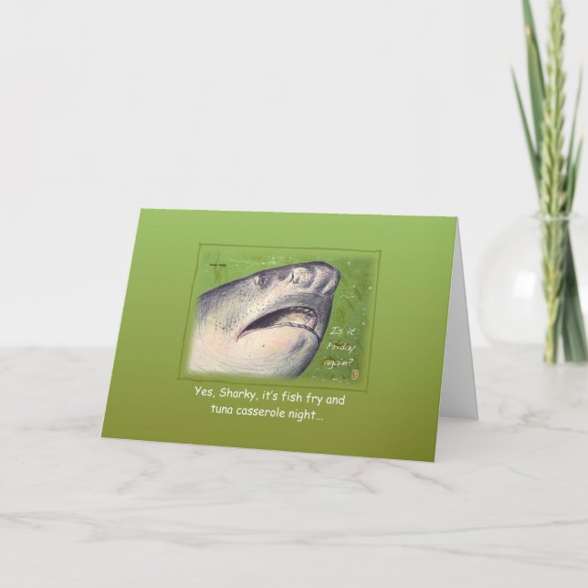 Cartão Criaturas do Mar "É sexta-feira de novo?" Quente (Frente)
