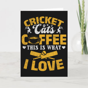 Cartão Cricket Cats Café Isto É O Que Eu Amo - Cricket