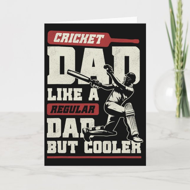 Cartão Cricket Dad Father's Day Shirt Cricket Tsman Crick (Frente)