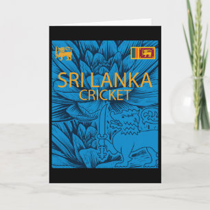 Cartão Cricket do Sri Lanka Perfeito Para Fãs de Críquete