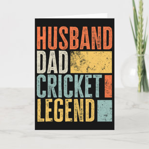 Cartão Cricket Masculino Pai Lendário Melhor Pai Retro