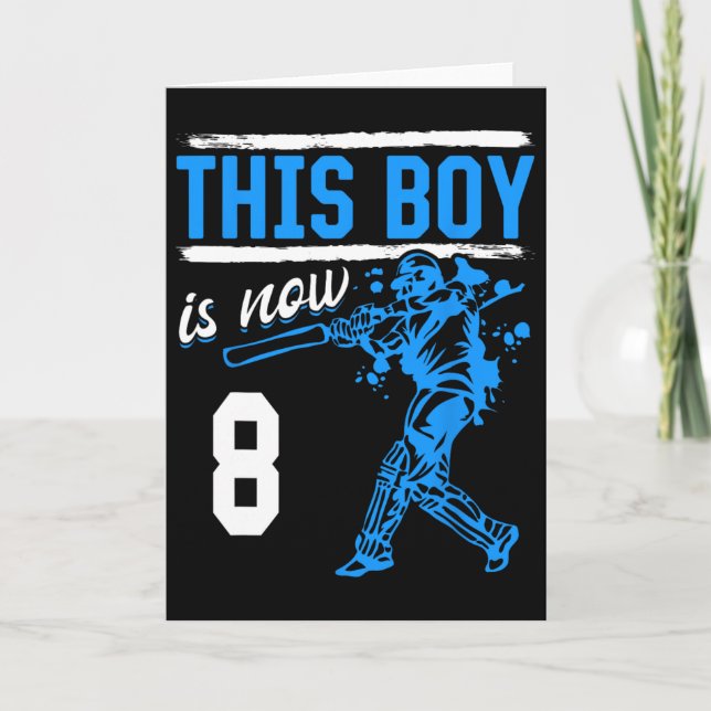 Cartão Cricket - This Boy Is Now 8 Year Old 8 Th Birthday (Frente)