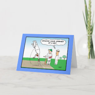 Cartão Cricket Wicket - Aniversário Engraçado