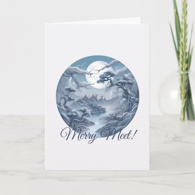 Cartão Crie a sua paisagem azul Mistura (Frente)