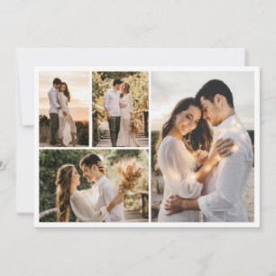 Cartão Crie a sua própria colagem de 4 fotos